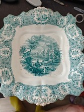 Plat ancien transferware anglais — William Ridgway "Oriental" vers 1830