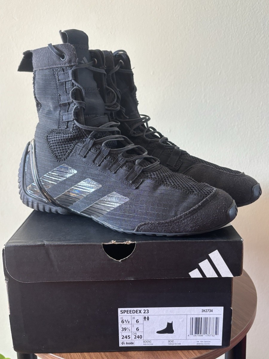 Boxing shoes Adidas Speedex 23 all black Men's size 6.5 used, good