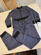 Nike Air Jordan Boys Full Zip Jacket  Pants Tracksuit Jogging Set GREY L