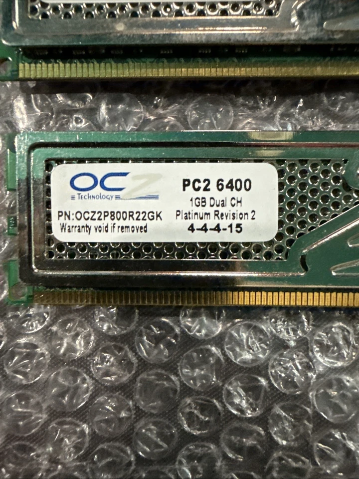4GB OCZ Gold DDR2 800 (4 x 1GB) (PC2-6400) Dual Channel Memory OCZ2P800R22GK - Image 2 of 2
