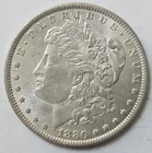 1880-P Morgan Silver Dollar-About Uncirculated