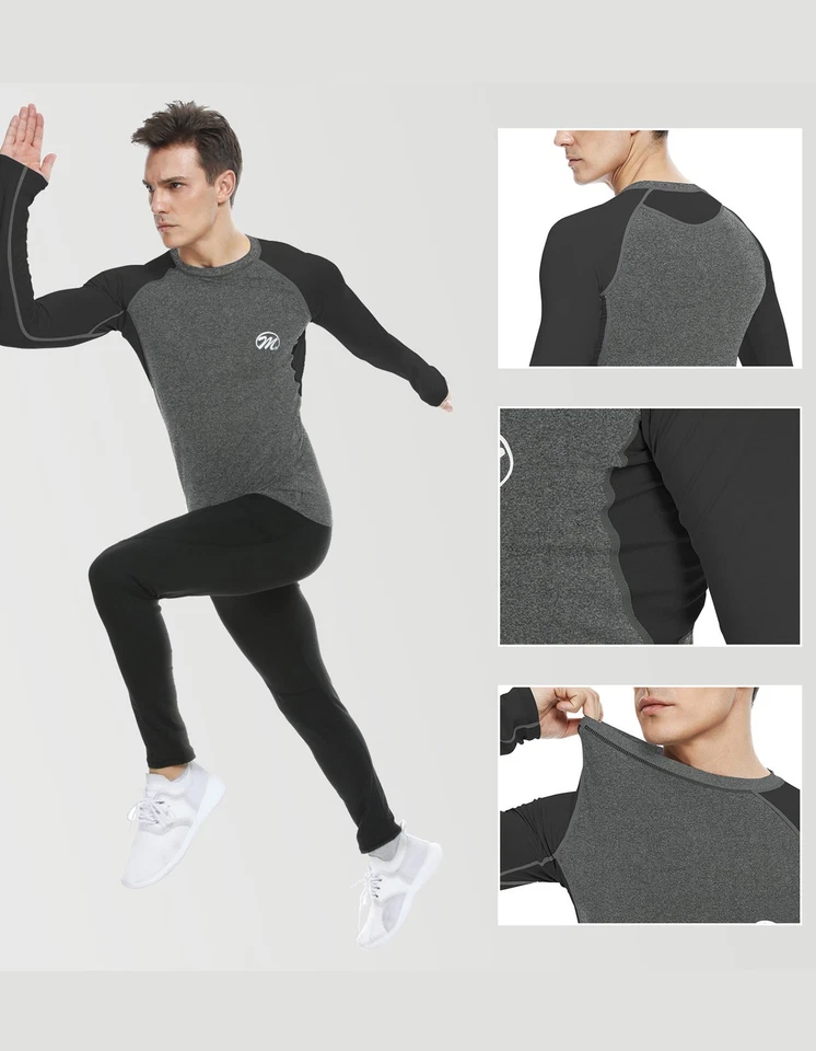 Camisas de compresión estética para hombre Top de lana Invierno cálido Entrenamiento Gimnasio Capa base Foto 4 de 4