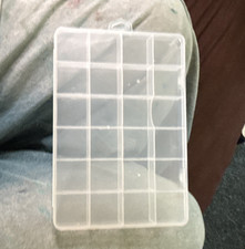 Clear Plastic Tackle Box Organizer Storage Case, Hard Case Compartment Box