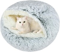 Katzenbett Hundebett Rund Flauschig Waschbar 50 X 50 Cm FüR Haustiere