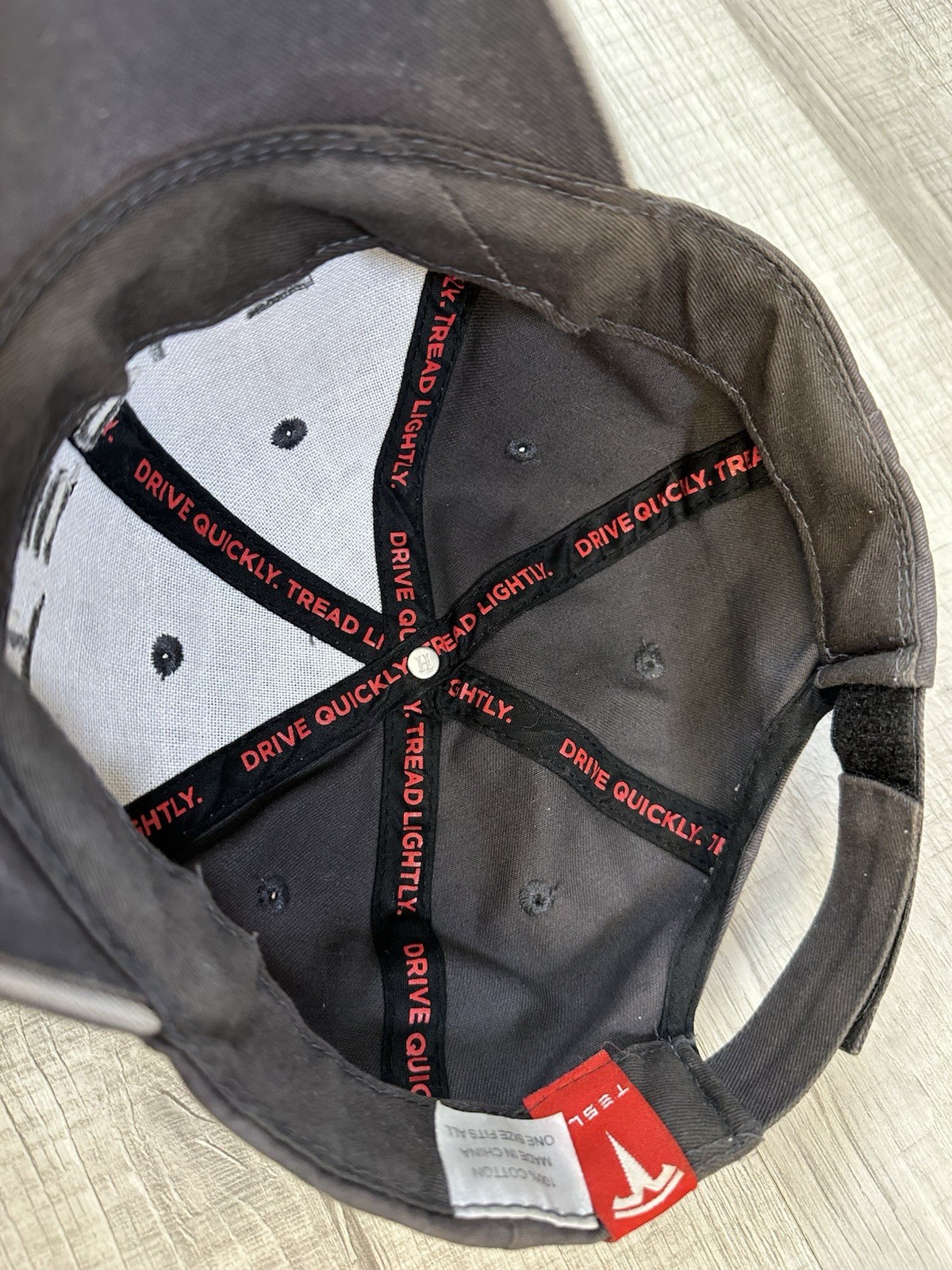 Tesla Hat Gray Strapback Ball Cap Distressed Adul… - image 12