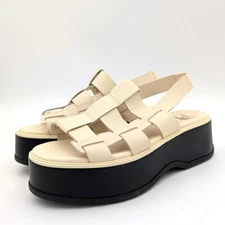 Sorel Dayspring Slingback Platform Sandals Women's Honey White Size US7.5 EU38.5