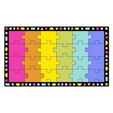 Classroom Rug Elementary, Large School Carpet Fade-Resistant with 24 Seats Pu...