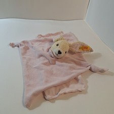 STEIFF BABY BLANKET BUNNY RABBIT PINK Plush S...