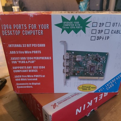 PCI 1394 Firewire Host Adapter 2 Ports Plug and Play 