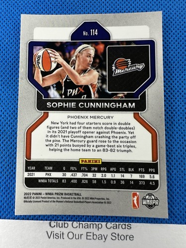 Tarjeta base de baloncesto Mercury 2022 #114 Sophie Cunningham WNBA Panini Prizm - Imagen 2 de 2