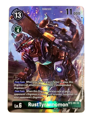 RustTyrannomon - BT2-051 - Shattered Foil - Alt Art - Dimensional Phase Digimon