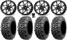 Itp Tornado 15 Wheels Black 28 Sniper 920 Tires Honda Pioneer 1000 Talon