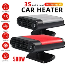 12V 500W Portable Electric Car Heater Heating Fan Defogger Defroster Demister