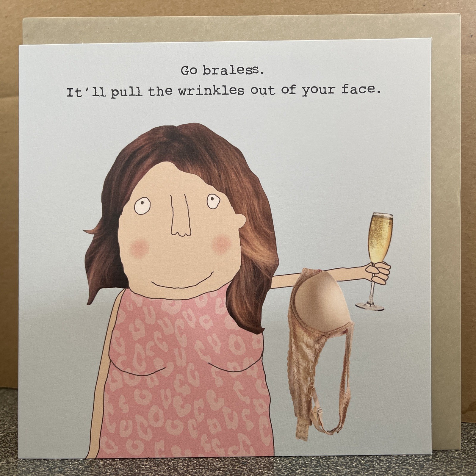 Funny Birthday Card ‘Braless’ - Rosie Made A Thing Greeting Card - Gin & Frolics