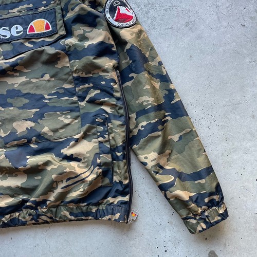 Chaqueta cortavientos Ellesse Mont 2 para hombre media cremallera con capucha estampado camuflado anorak pequeña - Imagen 4 de 16