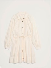 Banana Republic Mini Shirt  Dress Magnolia Flower Ivory Size XL/XXL  NWT