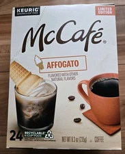 Keurig McCafe K Cups Coffee Pods Affogato Ice Cream Light Roast  24 Ct Sealed