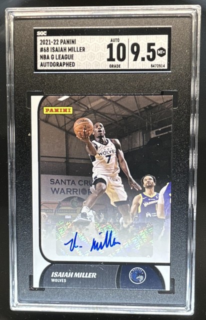 2021-22 Panini NBA G League Isaiah Miller Auto Autograph #68 SGC 9.5 10 Wolves