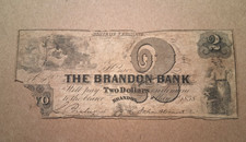 1858 $2.00 BRANDON BANK STATE OF VERMONT