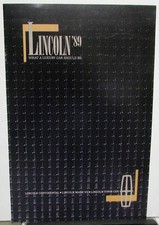 1989 Lincoln Mark Vii Continental Town Car Sales Brochure