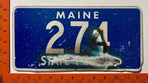 1970s (?) Maine State Police License Plate #274