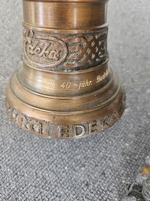 messing glocke Edeka Sammler Ca 20 Cm , Ca. 1,5 Kg , 1964