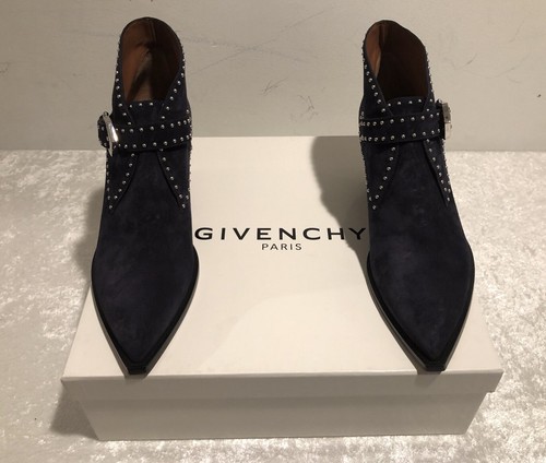 NIB Givenchy Elegant Blue Suede Studded Western Booties Size 40EU/9.5US $1095.00 - Picture 8 of 12