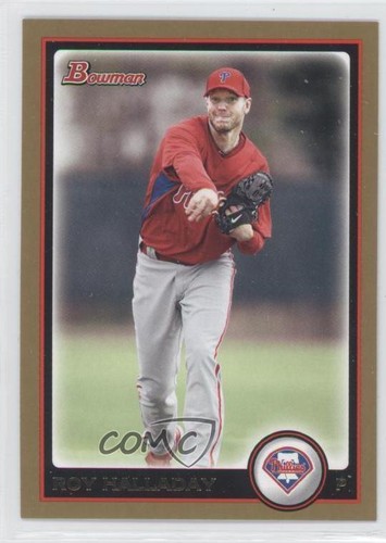 2010 Bowman Gold Roy Halladay #160 HOF - Picture 1 of 4