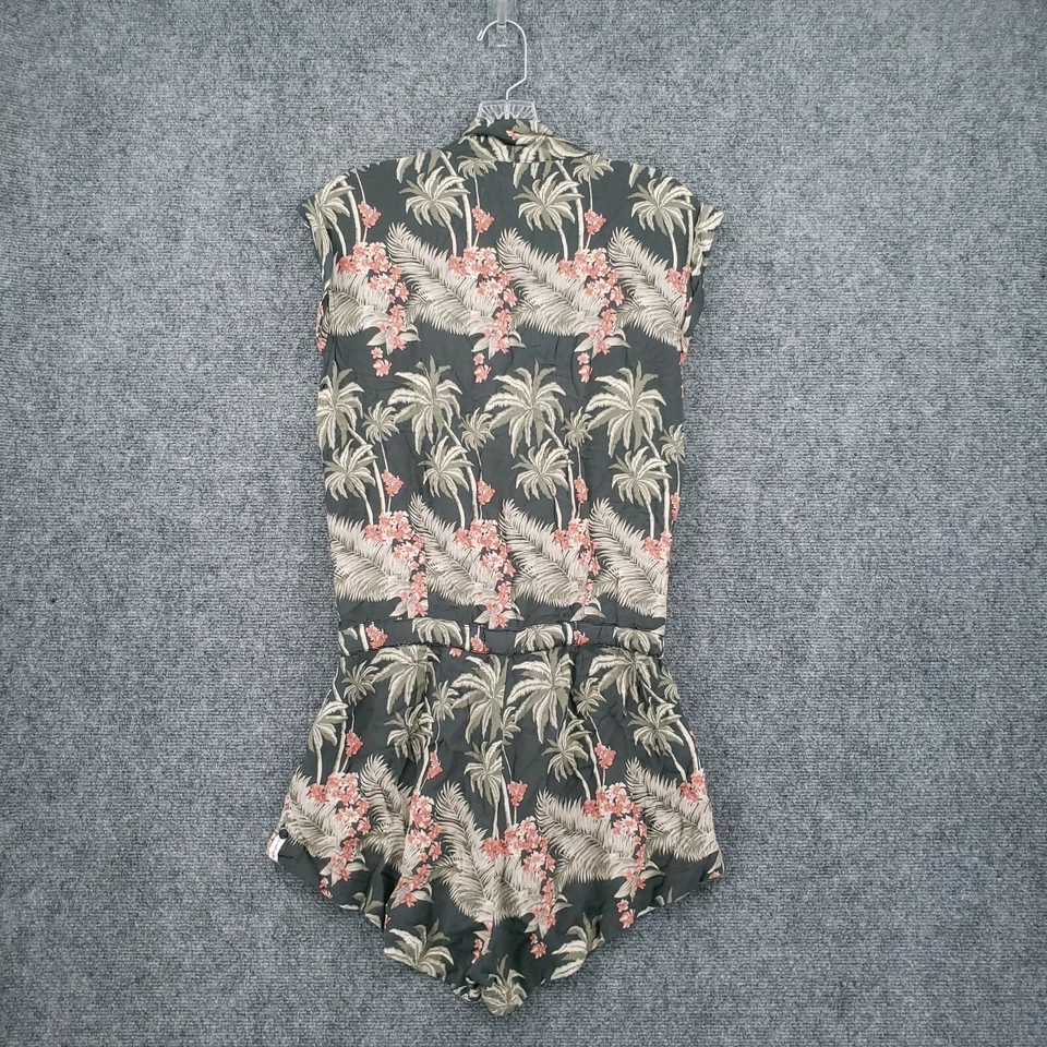 Женская чайная ложка комбинезон 2XS XXS зеленый тропический игровой костюм с V-образным вырезом без рукавов богемное - Изображение 2 из 4