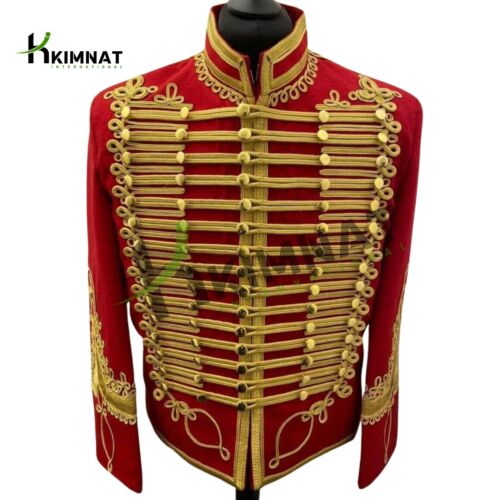 Military Uniform Napoleonic Hussar Jacket-Men Tunic Pelisse Jimi Hendrix Jacket - Afbeelding 1 van 3
