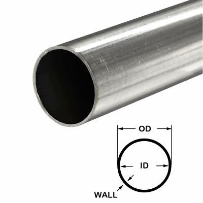 2-1//2/" OD x 0.250/" Wall x 12/" long Seamless 316 Stainless Steel Round Tube