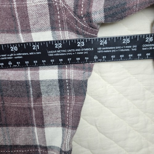 BKE Buckle Pearl Snap Button Down Shirt Size XL Athletic Fit Brown Plaid Cowboy - Picture 4 of 8