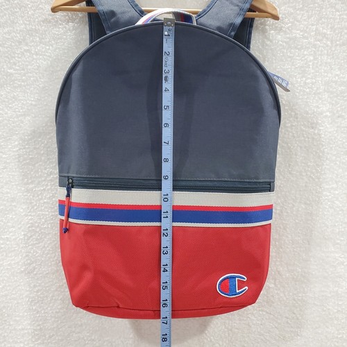 NWT Champion 23L Striped Backpack One Size Navy/Red - Picture 13 of 14