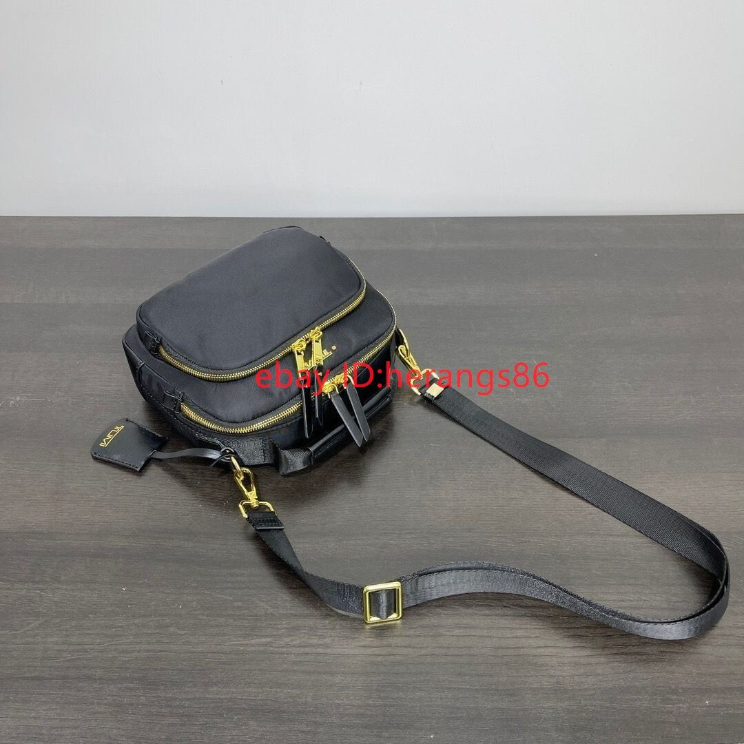 New TUMI Voyageur Troy Shoulder Bag Crossbody Black Nylon 196308