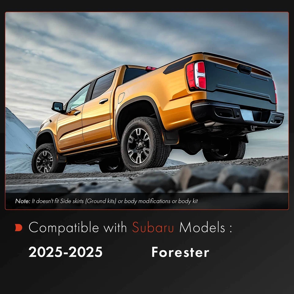 4 передних и задних брызговика грязевые щитки для Subaru Forester 2025 Sport Utility - Изображение 2 из 4