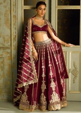 BRIDAL LOOK KASTURI SILK LEHENGA CHOLI WITH DUPATTA FOR WOMEN WEDDING WEAR