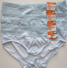 Warners No Muffin Top Hipster Pantie 3 Pack Style 5609J Size 3XL 10 NWT
