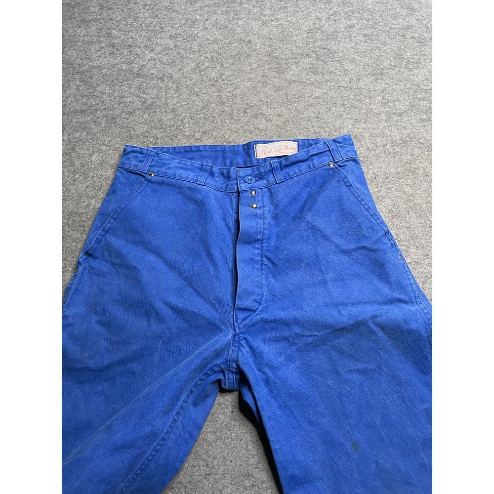 Mont Saint Michel French Vintage Blue Cotton Work Pants Mont Saint Michel French Vintage Blue Cotton Work Pants