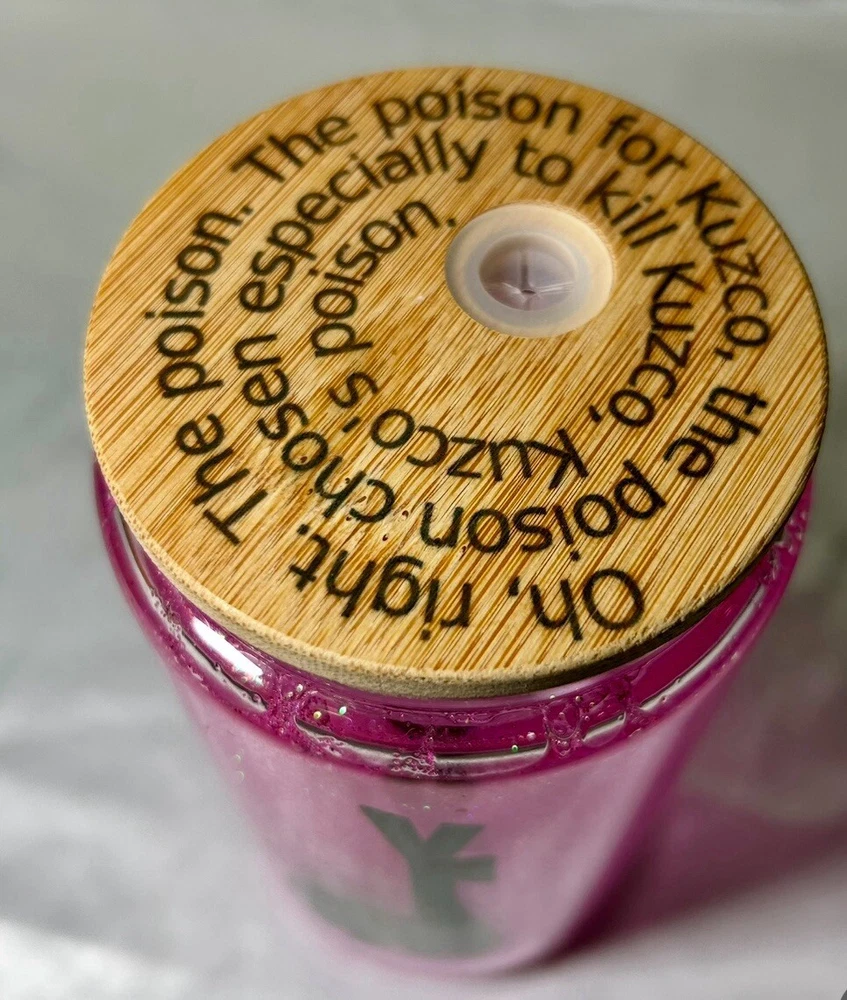 Tumbler With Lid, Glittering Pink W Llama