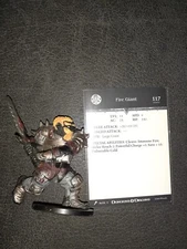 Dungeons and Dragons miniature Fire Giant with Card. RARE. Superb Cond.