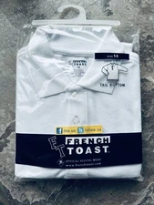 NEW Uniform Polo Boys/Girls Long Sleeve White Size 14 Youth French Toast Brand