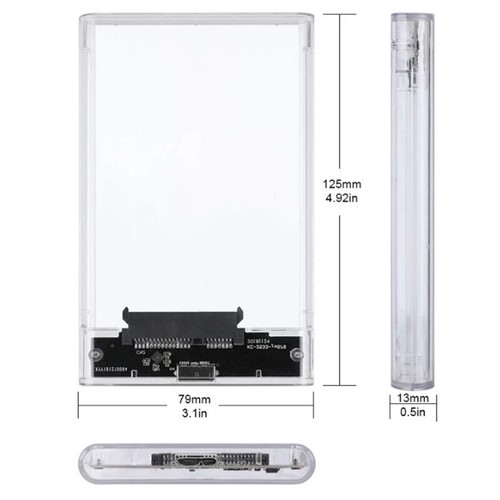 SATA USB 3.0 7mm 5Gbps SSD Hard Drive Box External 9.5mm Enclosure Case - Picture 3 of 10