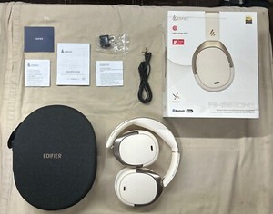 O-Edifier WH950NB Ivory Active Noise Cancelling Wireless Bluetooth Stereo Hea...