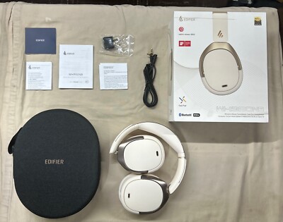 O-Edifier WH950NB Ivory Active Noise Cancelling Wireless Bluetooth Stereo Hea...