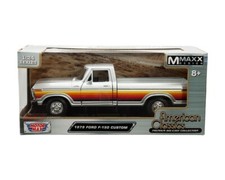 1979 Ford F-150 Custom Silver Diecast 124 Scale Model - Motormax 79346silor