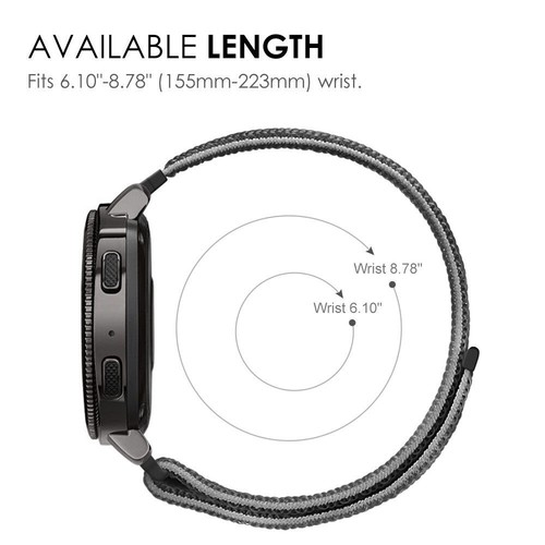 Für Samsung Galaxy Watch Active 2 40/44mm gewebtes Nylon Loop Sport Armband 20mm - Bild 2 von 45