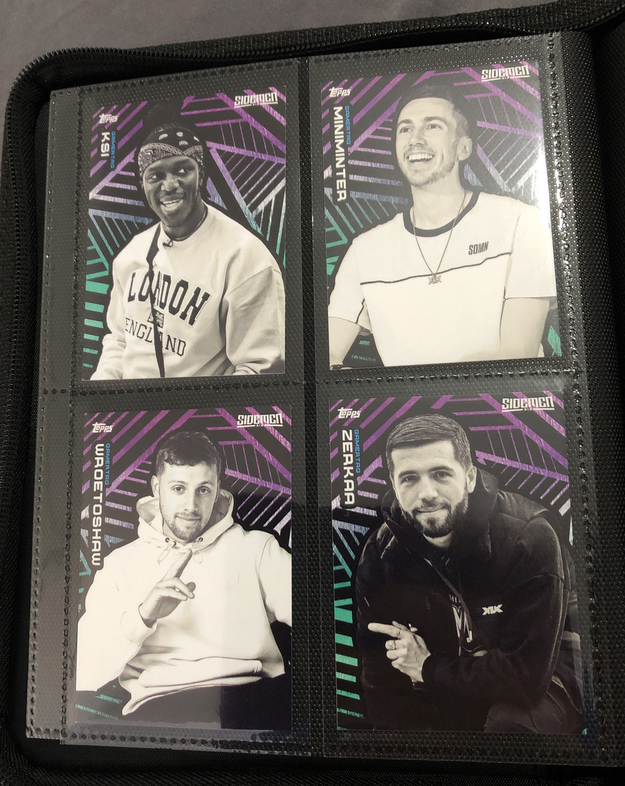 Sidemen x Topps Gamertag Full Collection All 7/7 Cards + Logo Card! KSI