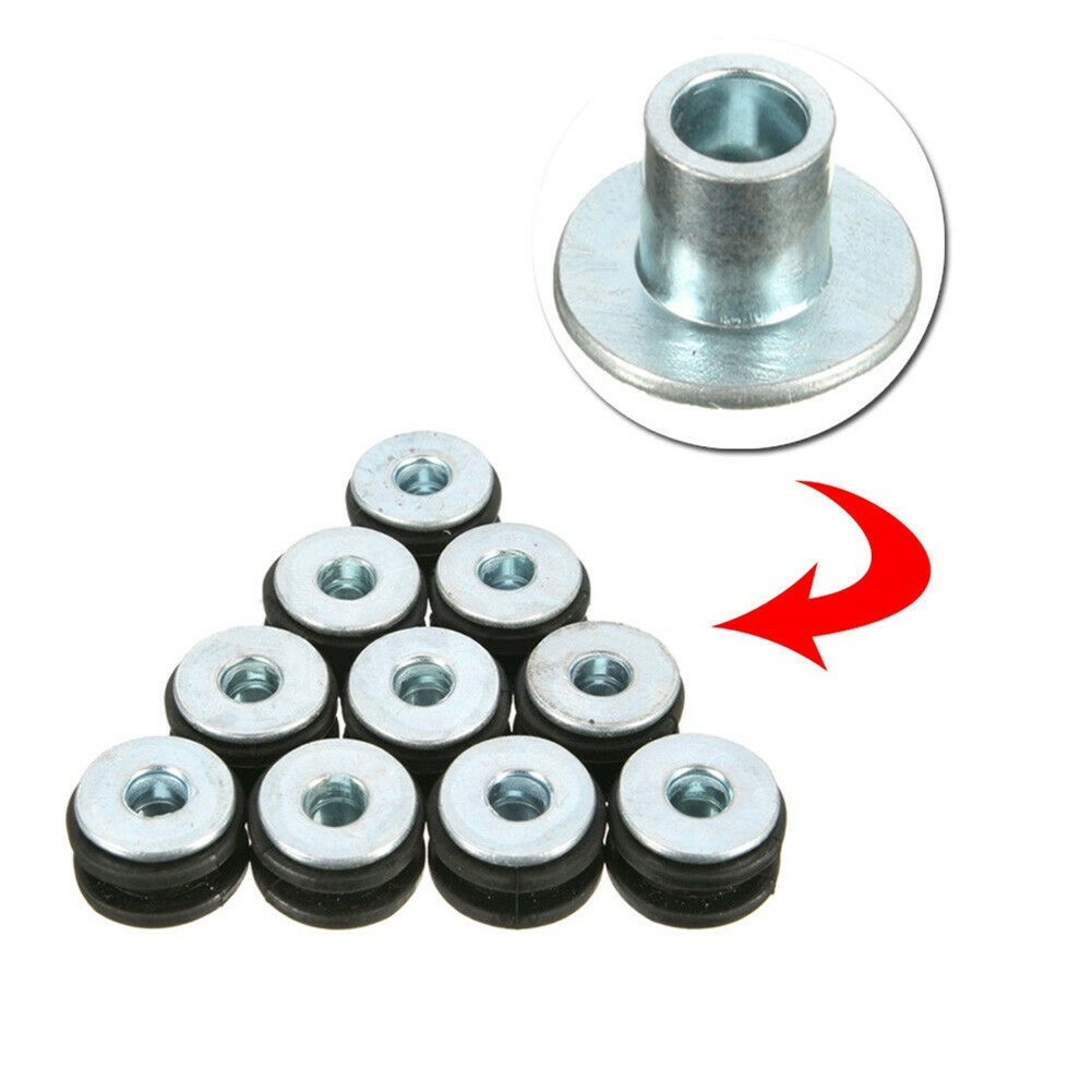 10 Oeillets Caoutchouc Pour Carénage Moto - Compatible Honda/Yamaha/Suzuki/Kawasaki