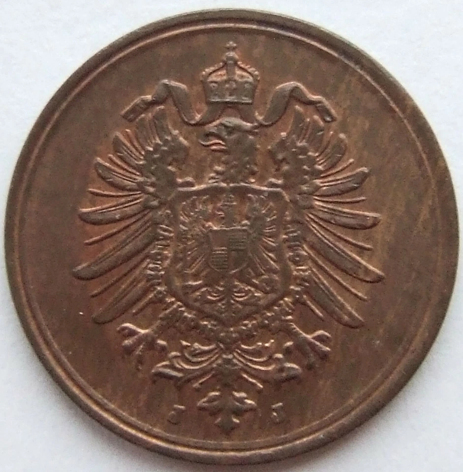 Coin German Empire Empire 1 Pfennig 1887 J in Uncirculated - Image 2 of 2