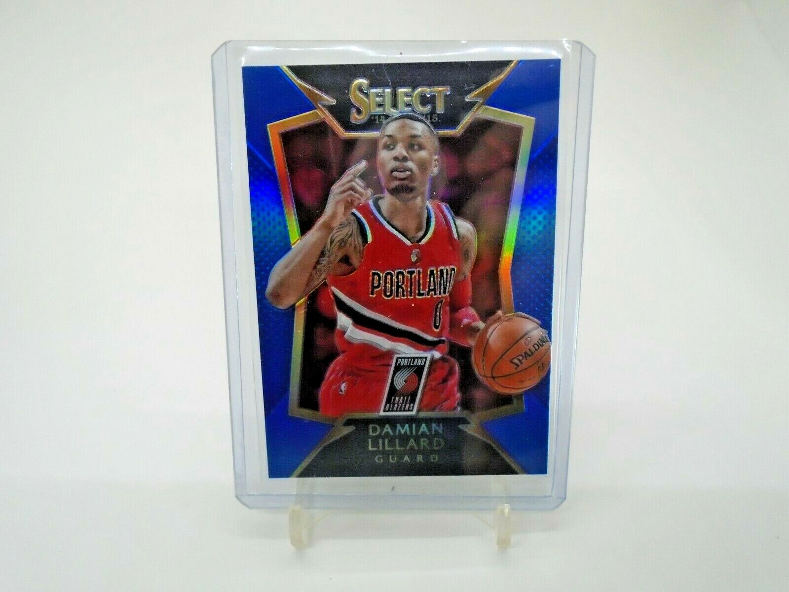 2014-15 PANINI SELECT #14 DAMIAN LILLARD BLUE PRIZM /249